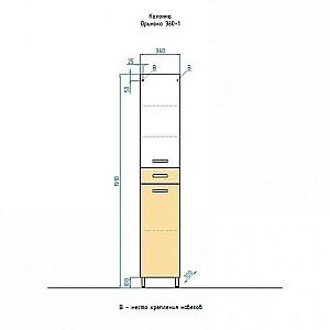 Колонна напольная Style Line Ориноко 36 для ванной в интернет-магазине сантехники Sanbest