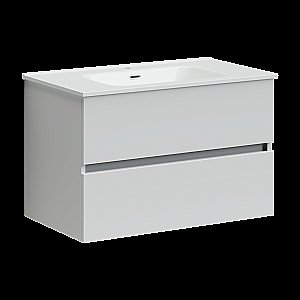 Тумба с раковиной Sancos Urban UR80W белый глянец для ванной в интернет-магазине Sanbest