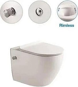 Унитаз подвесной SantiLine SL-5002SM-BD безободковый, с крышкой микролифт купить в интернет-магазине Sanbest