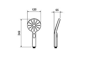 Душевая лейка Aquatek Оберон AQ2006BG золото шлифованное купить в интернет-магазине сантехники Sanbest