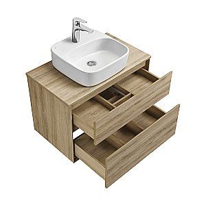 Тумба с раковиной Акватон Либерти 75 со столешницей, дуб эльвезия для ванной в интернет-магазине Sanbest