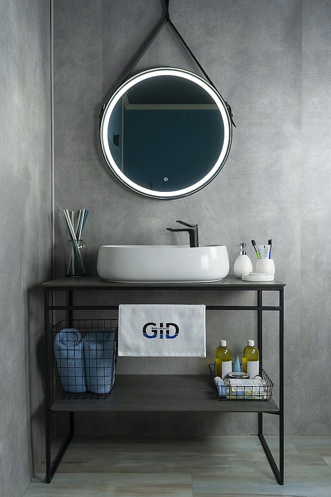 Раковина накладная Gid Lago 59 N9048 51185 белая купить в интернет-магазине Sanbest