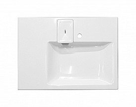 Раковина Эстет Рига 80 белая правая купить в интернет-магазине сантехники Sanbest