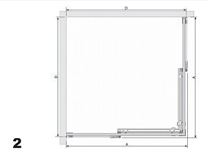 Душевой уголок Ravak Matrix 1WVAAU00Z1 100x100 профиль сатин/прозрачное стекло купить в интернет-магазине Sanbest