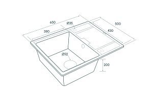 Мойка кухонная Paulmark Weimar PM216550-QU Бежевая купить в интернет-магазине сантехники Sanbest