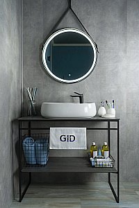 Раковина накладная Gid Lago 59 N9048 51185 белая купить в интернет-магазине Sanbest