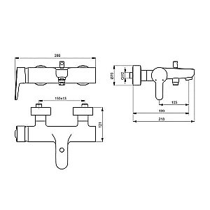 Смеситель для ванны Ideal Standard Connect B9921AA купить в интернет-магазине сантехники Sanbest