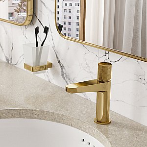 Смеситель для раковины WasserKRAFT Ems 7600 7603 золото купить в интернет-магазине сантехники Sanbest