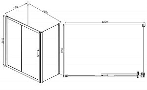 Душевой уголок Bravat STREAM BS120.3103S 80х120 стекло прозрачное/профиль хром купить в интернет-магазине Sanbest