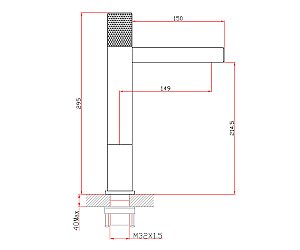 Смеситель для раковины Bronze de Luxe Avantgarde 2030H черный купить в интернет-магазине сантехники Sanbest