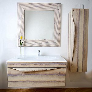 Тумба с раковиной Aqwella Papyrus-wood 100 Pap-w.01.10 светлое дерево для ванной в интернет-магазине Sanbest