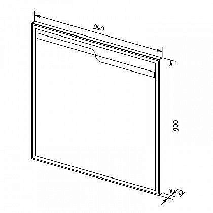 Зеркало Aquanet Модена 100 в ванную от интернет-магазине сантехники Sanbest