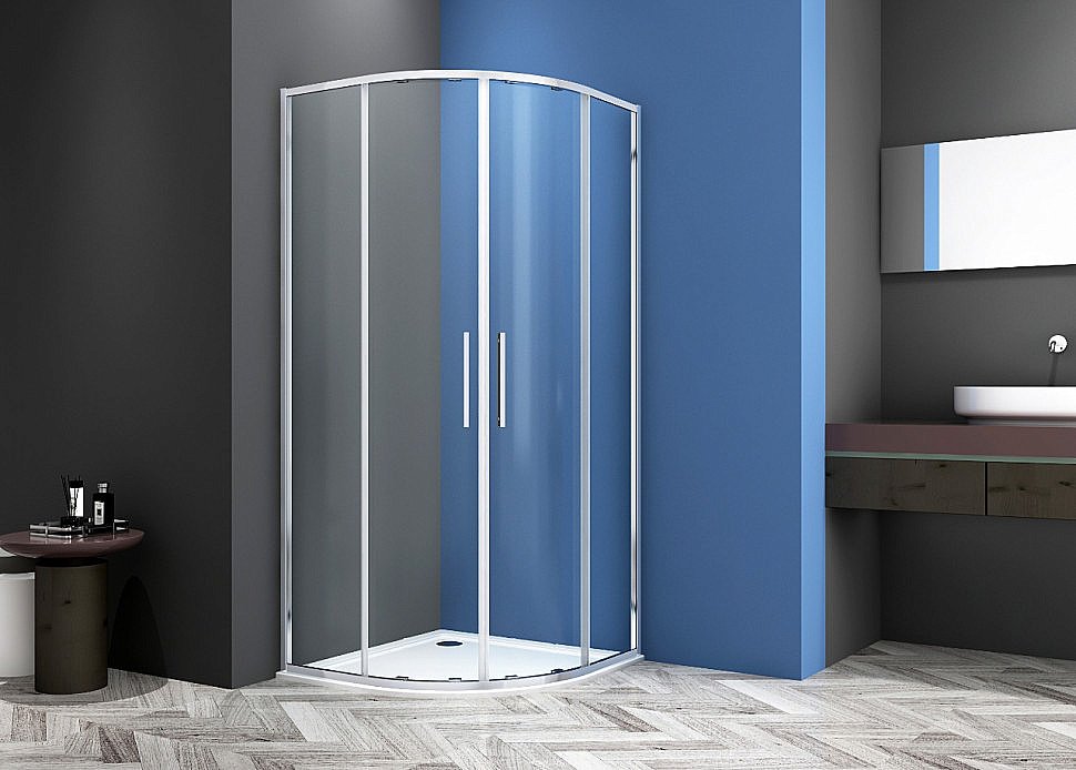 Душевой уголок CeramaLux CL901-100 стекло прозрачное/профиль хром купить в интернет-магазине Sanbest