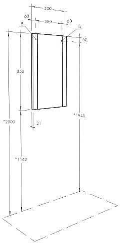 Зеркало Акватон Ария 50 белое в ванную от интернет-магазине сантехники Sanbest