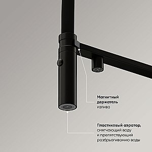 Смеситель для кухни Sancos Imola SC4010MB черный матовый купить в интернет-магазине сантехники Sanbest