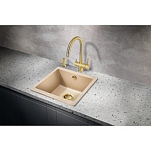 Мойка кухонная Milacio Leon 45 Cuarzo MC.77094 бежевая купить в интернет-магазине сантехники Sanbest