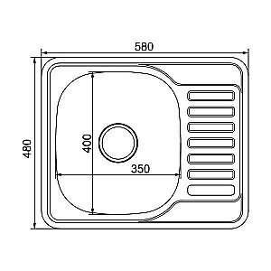 Мойка кухонная MIXLINE ML 532309 хром купить в интернет-магазине сантехники Sanbest