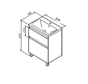 Тумба с раковиной AM.PM X-Joy 65 напольная белая для ванной в интернет-магазине Sanbest