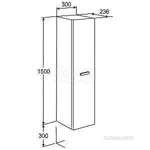 Шкаф - колонна Roca Victoria Nord ZRU9000025 венге для ванной в интернет-магазине сантехники Sanbest