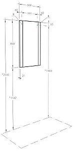 Зеркало Акватон Ария 50 белое в ванную от интернет-магазине сантехники Sanbest