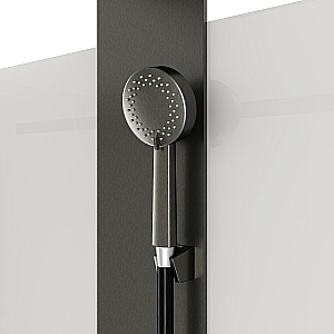 Душевая кабина Black&White Galaxy 110х80 8708000GM с гидромассажем, стекло прозрачное/профиль оружейная сталь купить в интернет-магазине Sanbest