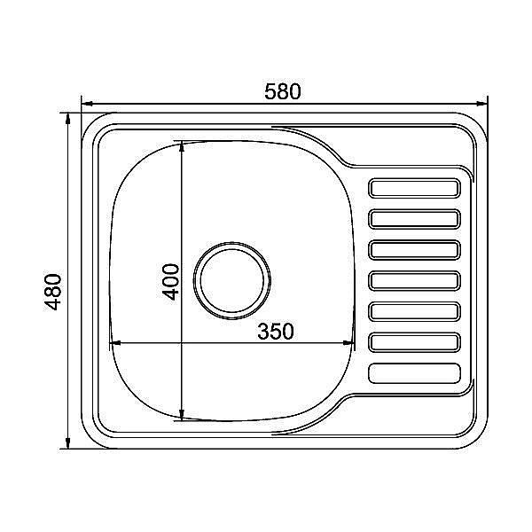 Мойка кухонная MIXLINE ML 532309 хром купить в интернет-магазине сантехники Sanbest