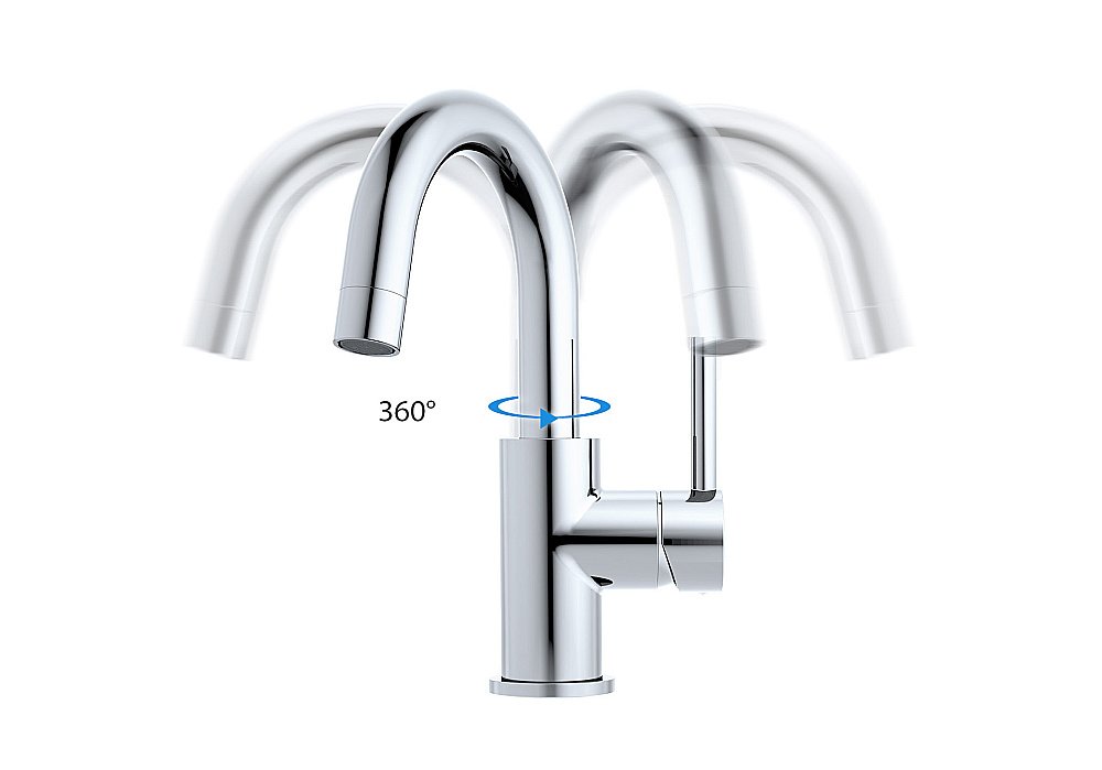 Смеситель для раковины Европа AQ1307CR хром, без донного клапана купить в интернет-магазине сантехники Sanbest