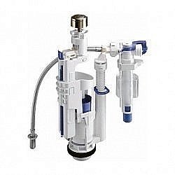 Механизм слива одинарный для низкого бачка Kerasan Retro 751393, без трубы без подводки, бронза. купить в интернет-магазине сантехники Sanbest