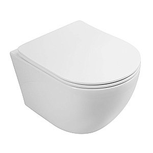 Унитаз Art&Max SANREMO AM026CHR/SC белый, с крышкой микролифт, безободковый купить в интернет-магазине Sanbest