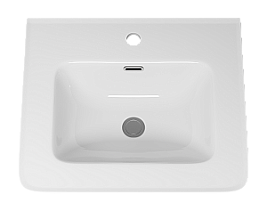 Тумба с раковиной Misty Мираж 60 П-Мир-01060-011П2Я белая для ванной в интернет-магазине Sanbest