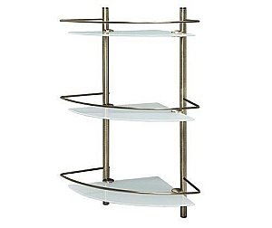 Полка стеклянная тройная WasserKRAFT Exter K-3533 купить в интернет-магазине сантехники Sanbest