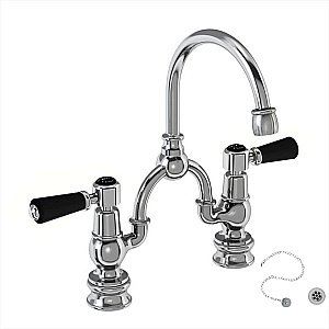 Смеситель для раковины Burlington Regent KER27-QT BLA+W1 купить в интернет-магазине сантехники Sanbest