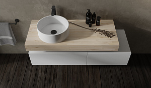 Тумба с раковиной Jorno Modulare 100 белая для ванной в интернет-магазине Sanbest