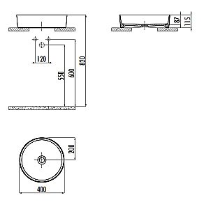 Раковина Creavit Loop 40 LP140-0000 белая купить в интернет-магазине Sanbest