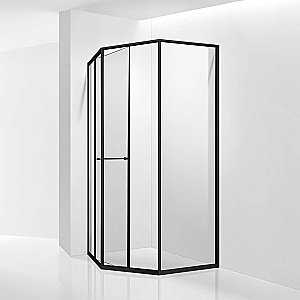 Душевой уголок RGW Stilvoll SV-82-B 80х80 стекло прозрачное/профиль черный купить в интернет-магазине Sanbest
