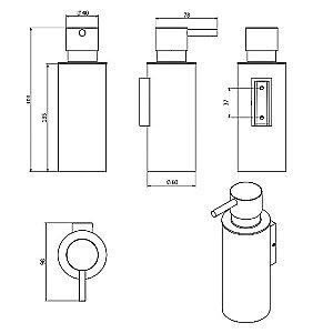 Диспенсер Langberger Vico 73569-BP черный матовый купить в интернет-магазине сантехники Sanbest