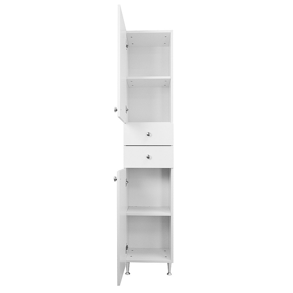 Пенал напольный Loranto Моника 36 белый для ванной в интернет-магазине сантехники Sanbest