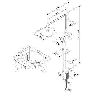 Душевая система AM.PM X-JOY F42885A24 черный купить в интернет-магазине сантехники Sanbest