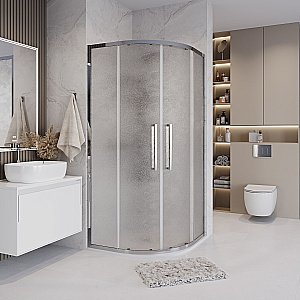 Душевой уголок Grossman Cosmo 301.K33.02.8080.10.02 80x80 стекло шиншилла/профиль хром купить в интернет-магазине Sanbest