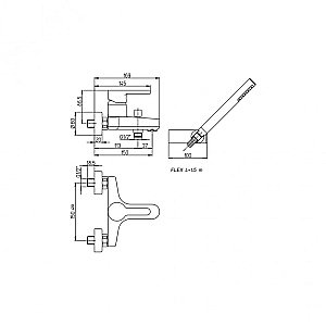 Смеситель для ванны PAINI Arena 92CR105FTKM хром купить в интернет-магазине сантехники Sanbest
