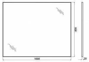 Зеркало BelBagno SPC-AL-1000-800 в ванную от интернет-магазине сантехники Sanbest