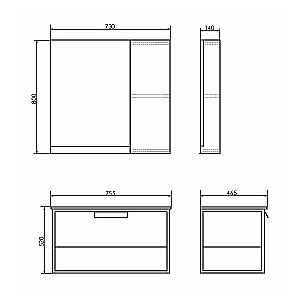 Тумба с раковиной Comforty Бонн 00-00008475 75 графит/дуб дымчатый для ванной в интернет-магазине Sanbest