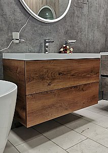Тумба с раковиной Art&Max AM_Verona_Push_600_2C_SO_RK дуб Кельтик для ванной в интернет-магазине Sanbest