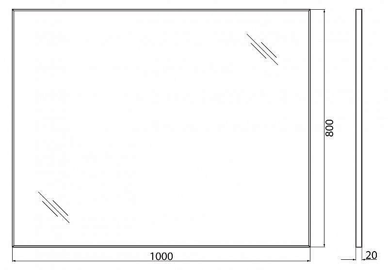 Зеркало BelBagno SPC-AL-1000-800 в ванную от интернет-магазине сантехники Sanbest
