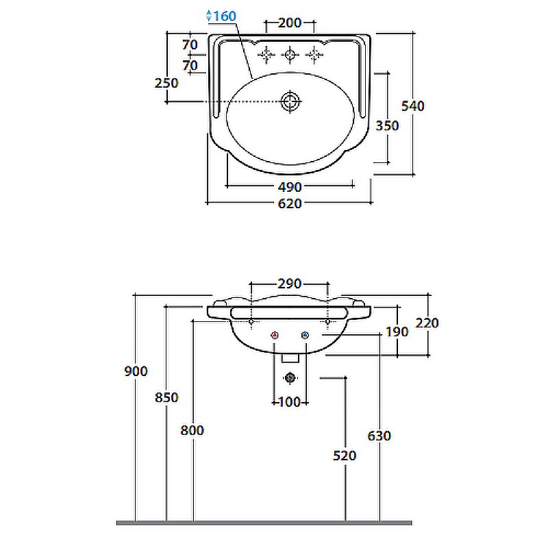 Раковина подвесная Globo Paestum 62 PA057.BI*1 белая купить в интернет-магазине Sanbest