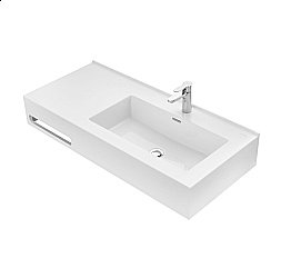 Раковина Акватон Квадро Про 100 1A733231QA01R белая купить в интернет-магазине Sanbest