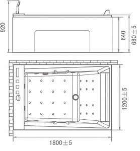 Акриловая ванна Orans OLS-BT65105 180х120 купить в интернет-магазине Sanbest