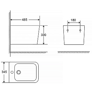 Биде Azario Teramo AZ-0052F белое купить в интернет-магазине Sanbest