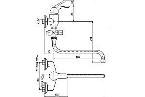 Смеситель для ванны RAV-Slezak SAZAVA SA056.5 хром купить в интернет-магазине сантехники Sanbest