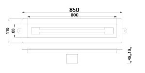 Душевой лоток Boheme Premium Trendy 85 983-80-G золото купить в интернет-магазине Sanbest